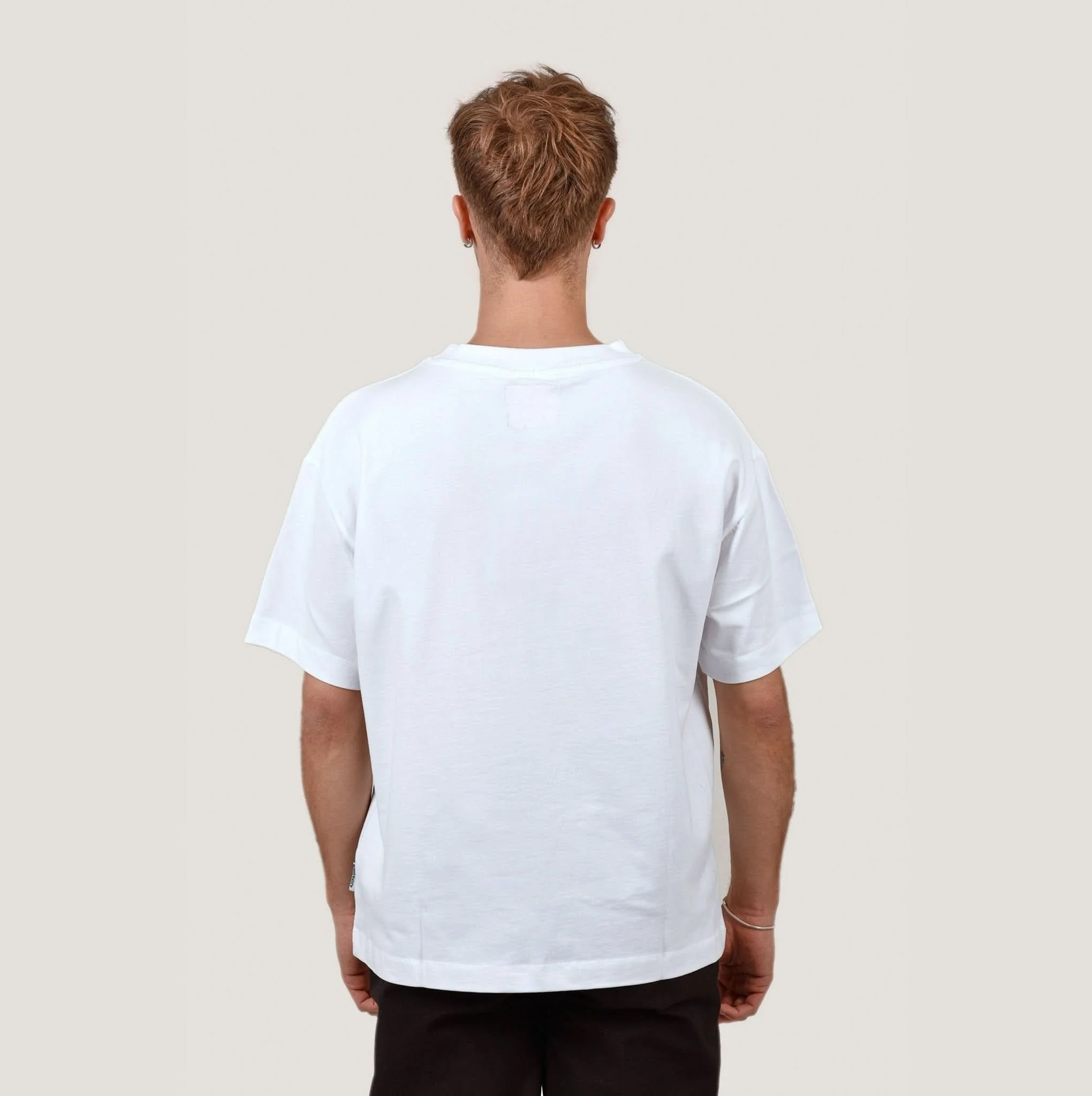 Oversize T - Kragen mit Stick Weiß - Image 4